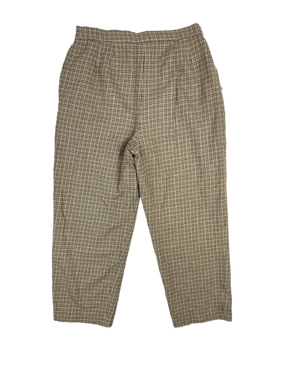PENDLETONβ Glen Plaid Wool Trousers High Waist Wide Leg Size 14 - Picture 4 of 10